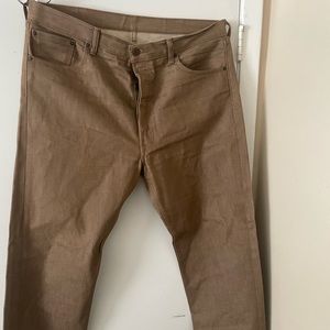 Brown Levi 501 jeans like new.